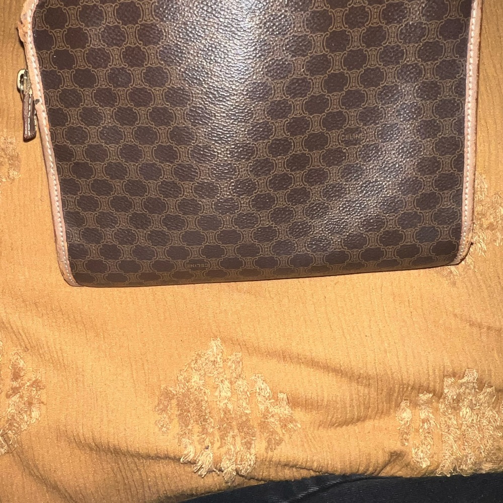 Celine Brown and Tan Cosmetic Bag - Picture 4 of 12